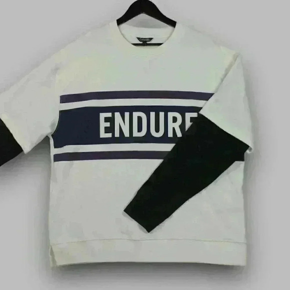 🔵 2/$15 ~ NEW! GEORGE mens fooler tee white black purple medium, large and  XL - Picture 5 of 7